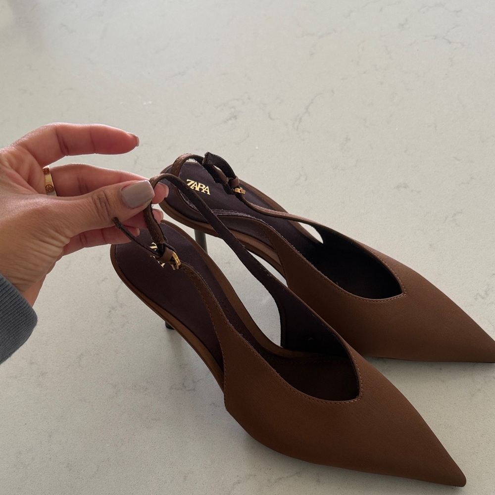 Zara Women's Elegant Brown Heels